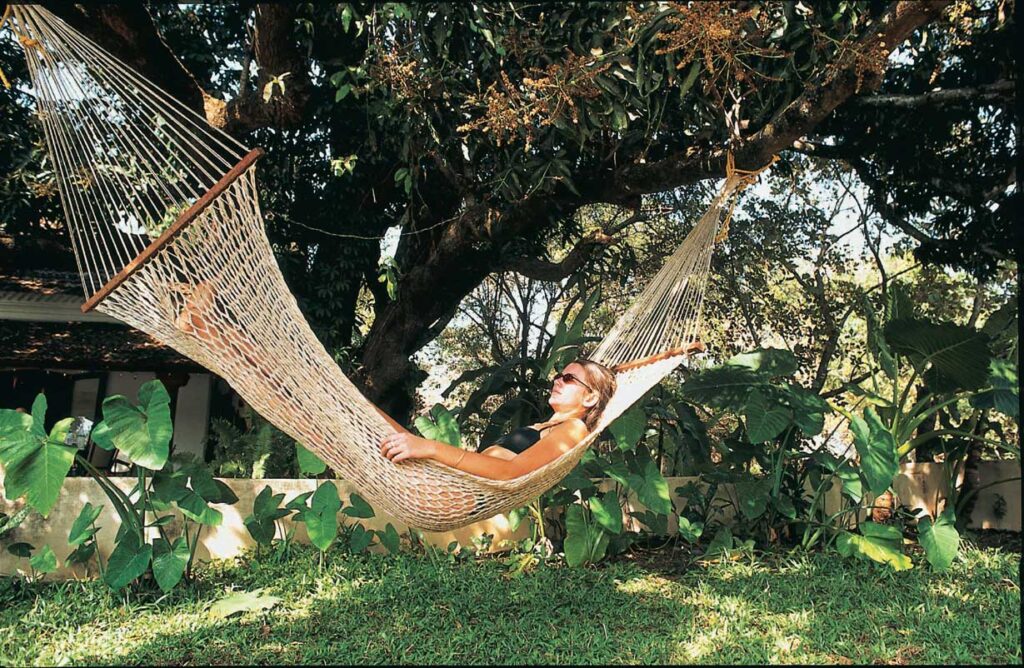 Girl on hammock, Laguna Anjuna